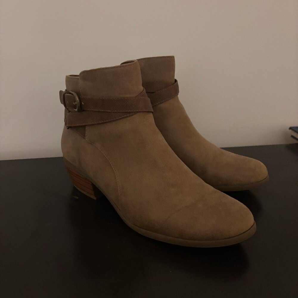 Light Brown Booties with Buckle Detail